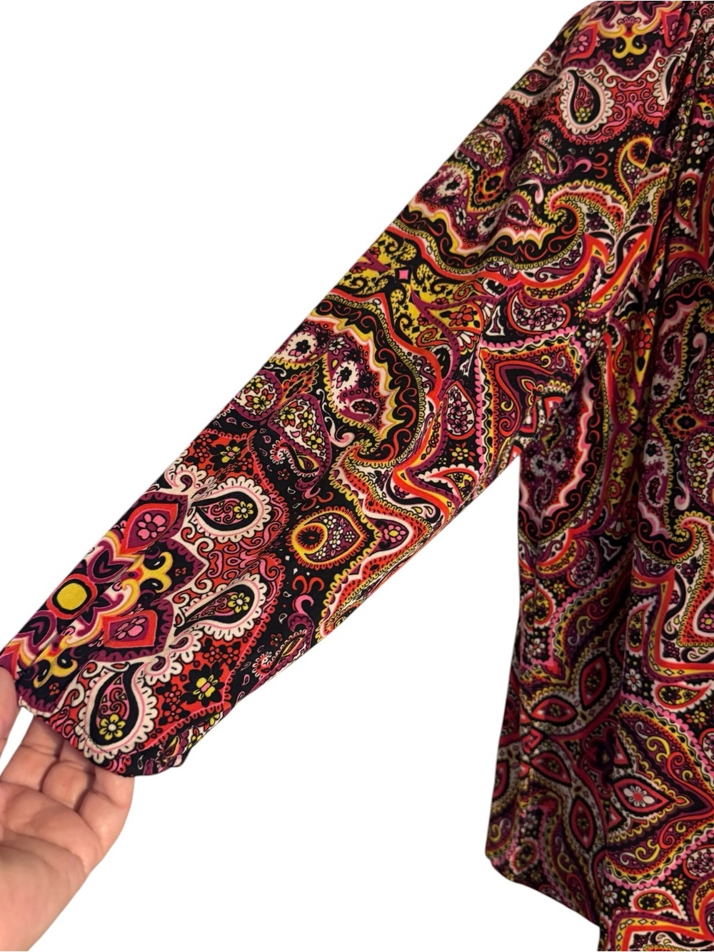 NWT Dana Buchman Multi-Color Print Ring-Neck Top XLARGE #14 - Picture 3 of 9